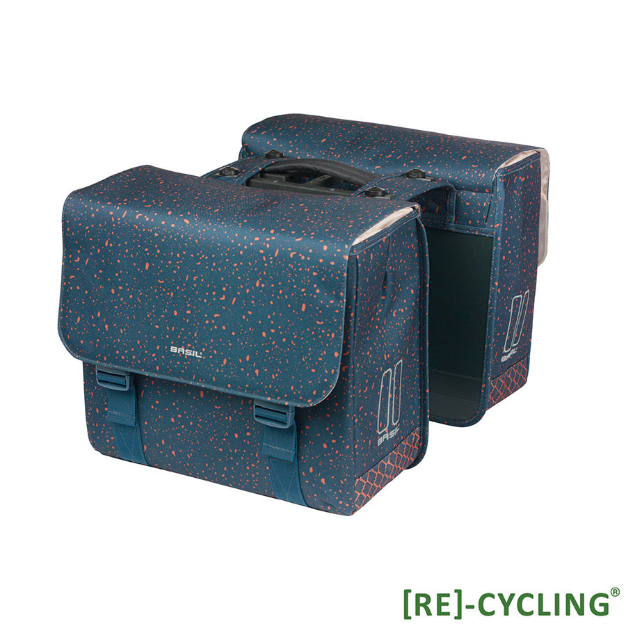Basil Flair Double Pannier 35L Blue Pair