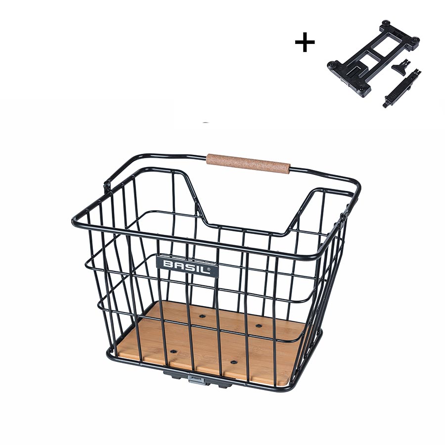 Basil Norland Bike Basket MIK - 23L Black/Brown