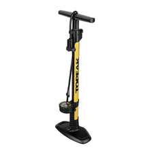 Topeak JoeBlow Sport 2Stage Floor Pump - 160psi / 11bar 3" Gauge 2-Stage Switch Pressure Gauge TwinHead DX5 YLW/BLK