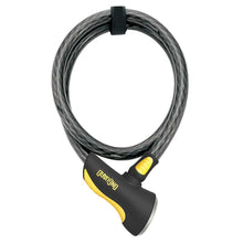 OnGuard Akita Cable Lock with Key: 6' x 12mm Gray/Black/Yellow