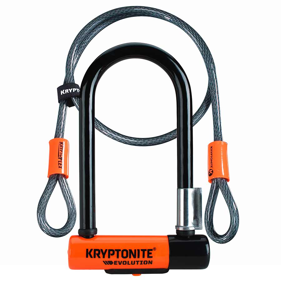 Kryptonite Evolution Series U-Lock - 3.25 x 7" Keyed Black Includes 4' cable