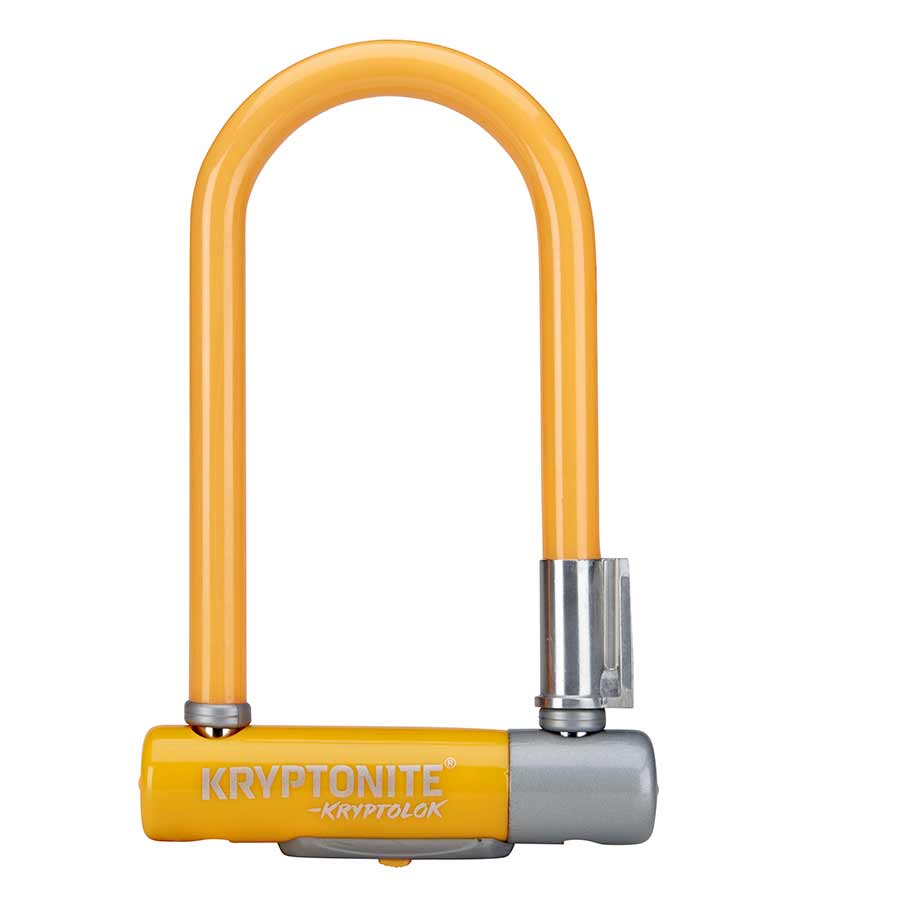 Kryptonite Krypto Series 2 Mini-7 U-Lock - 3.25 x 7" Keyed Orange Includes bracket