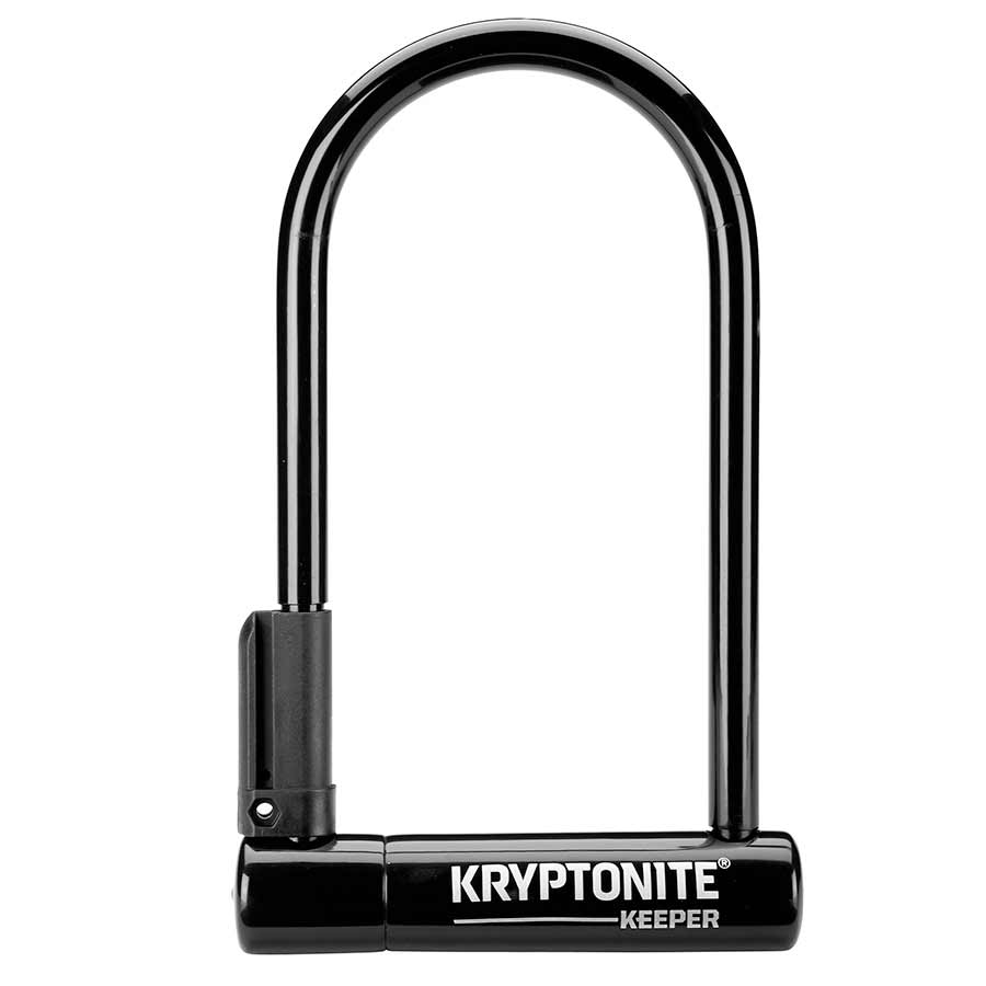 Kryptonite Keeper U-Lock - 4 x 8" Keyed Black Includes bracket
