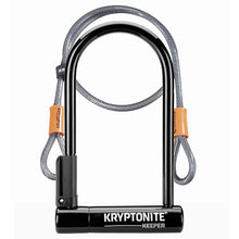 Kryptonite Keeper U-Lock - 4 x 8" Keyed Black Includes 4' cable and bracket