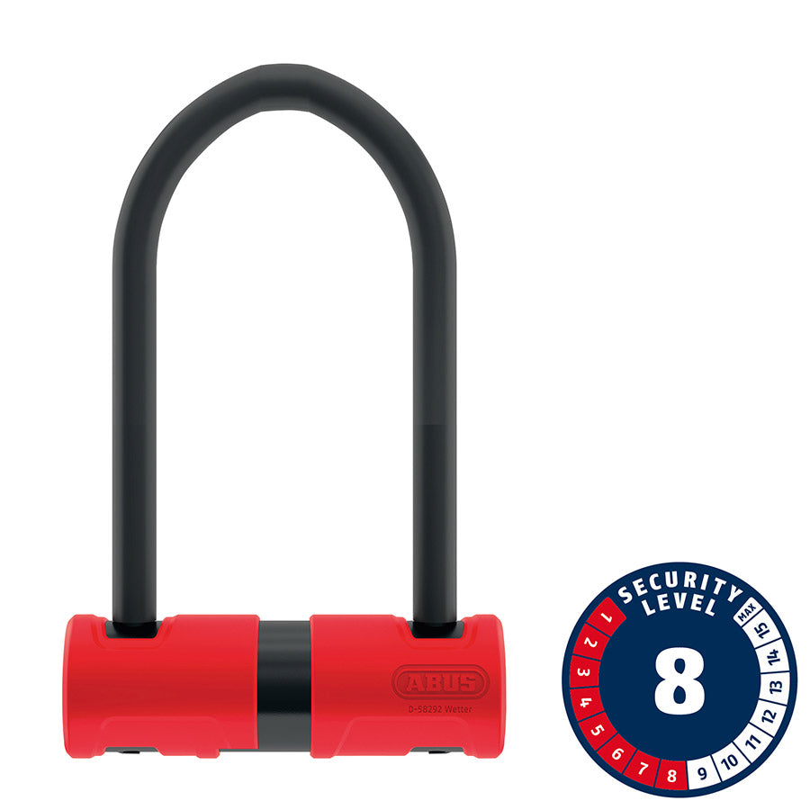 Abus 440A Alarm U-Lock - 4.2 x 6.3" Keyed Black/Red Includes bracket