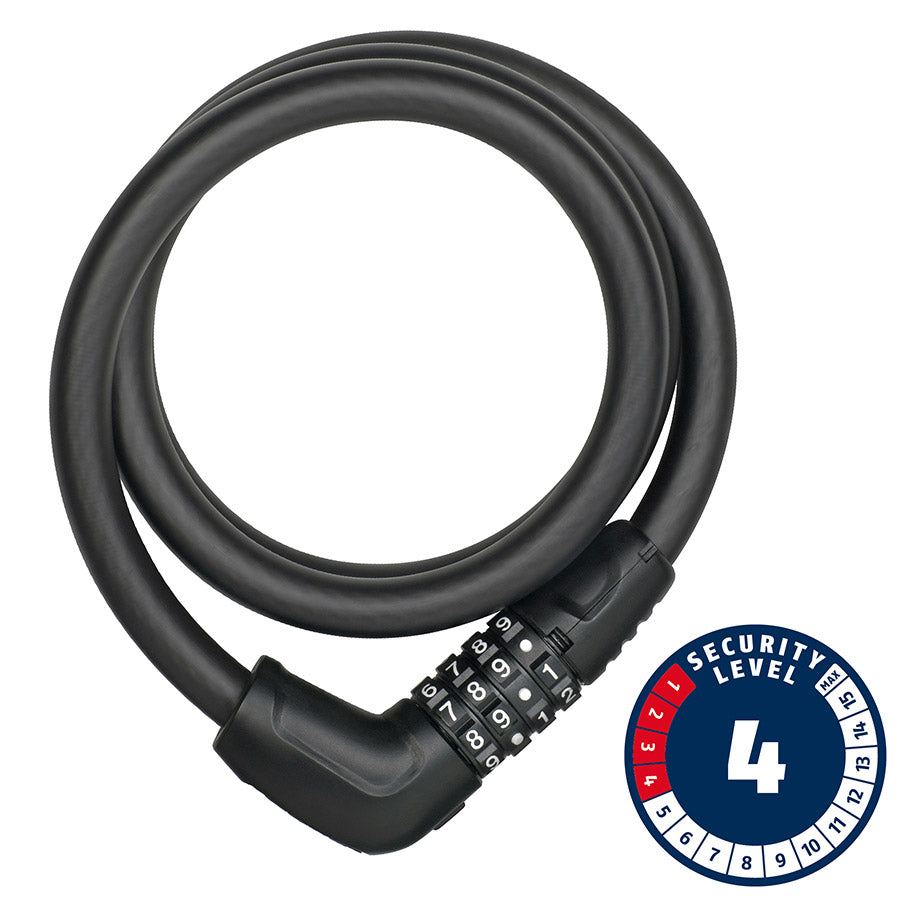 Abus Tresor 6412C Cable Lock - Combination 2.8' With Bracket Black