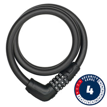 Abus Tresor 6412C Cable Lock - Combination 2.8' With Bracket Black