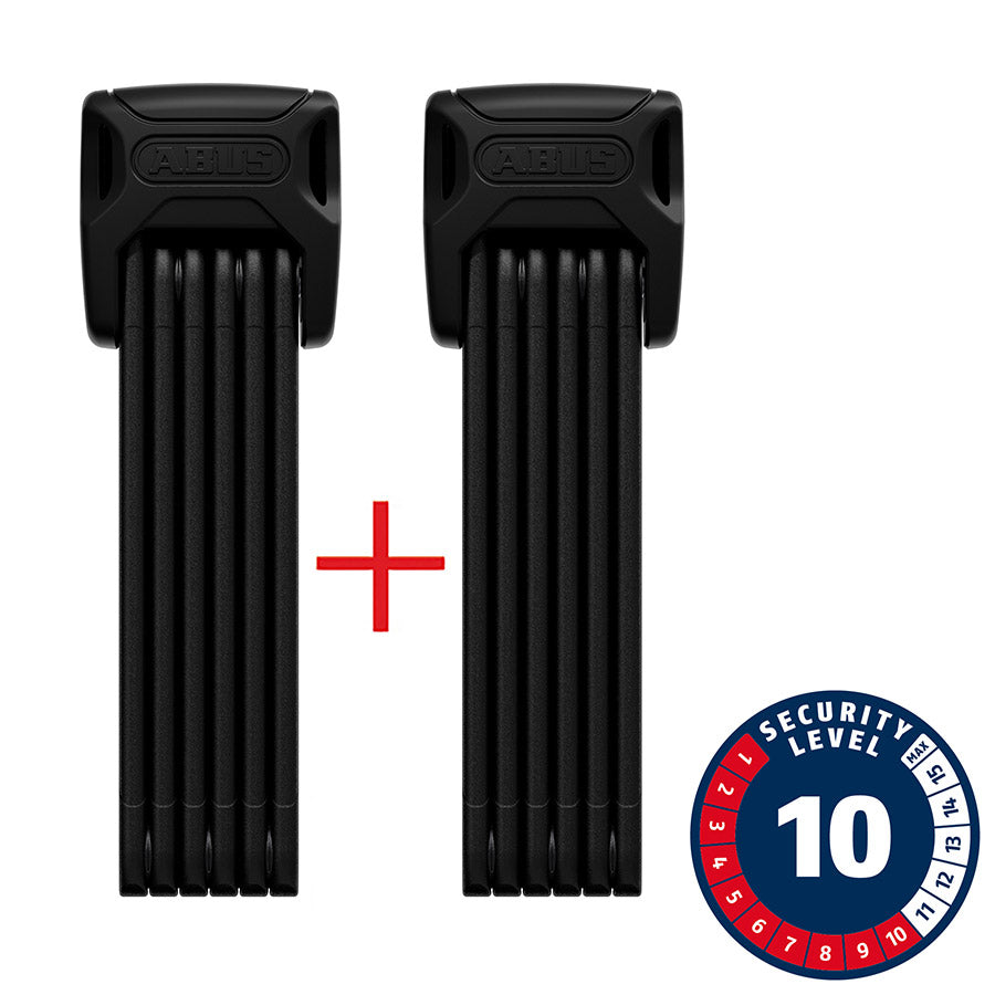 Abus Bordo XPlus 6000K Twinset Folding Lock Key 90cm 3' 5mm Black