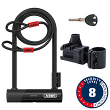 Abus Ultra 410K + Cobra U-Lock Key 12mm 170x230mm 6.7''x9'' Black