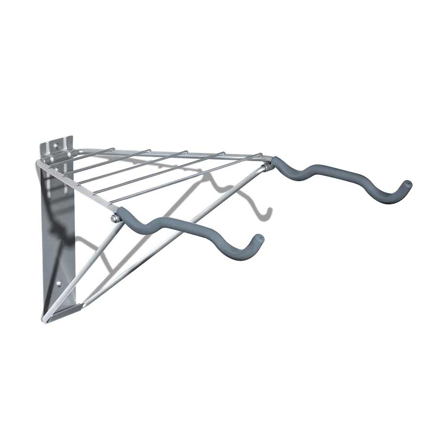 Delta Two Bike Wall Mount Rack with Shelf: Holds Two Bikes