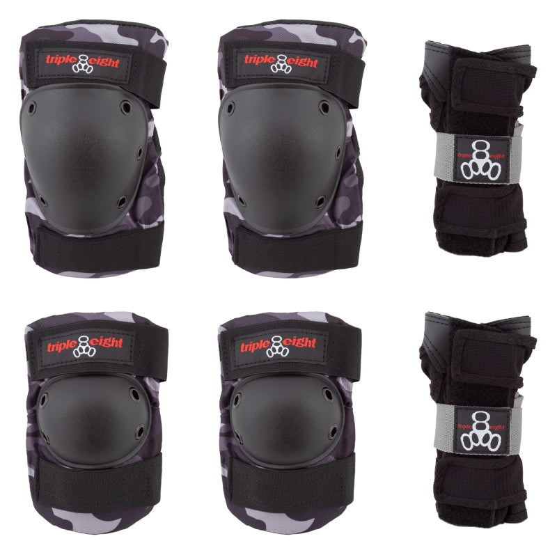 Triple eight Saver Series 3-Pack Pad Set SM Unisex Charcoal Camo