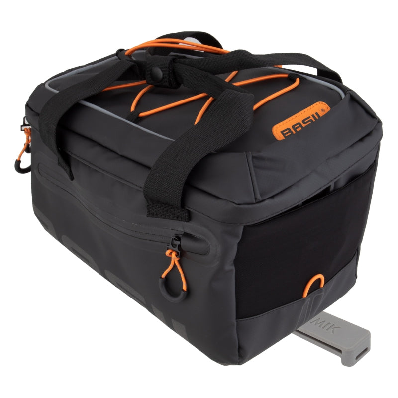 Basil Miles Tarpaulin Trunk Bag MIK MIK 12.6x7.9x7.9` 427 c.i. Black/Orange