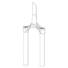 RockShox Crown/Steerer/Uppertube Assembly - Pike DJ Solo Air 26" 40mm Offset Aluminium Taper Steerer 0.5mm Thread Pitch B1 Bla ck