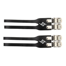 Origin8 Leather Double Toe Straps 420mm Black