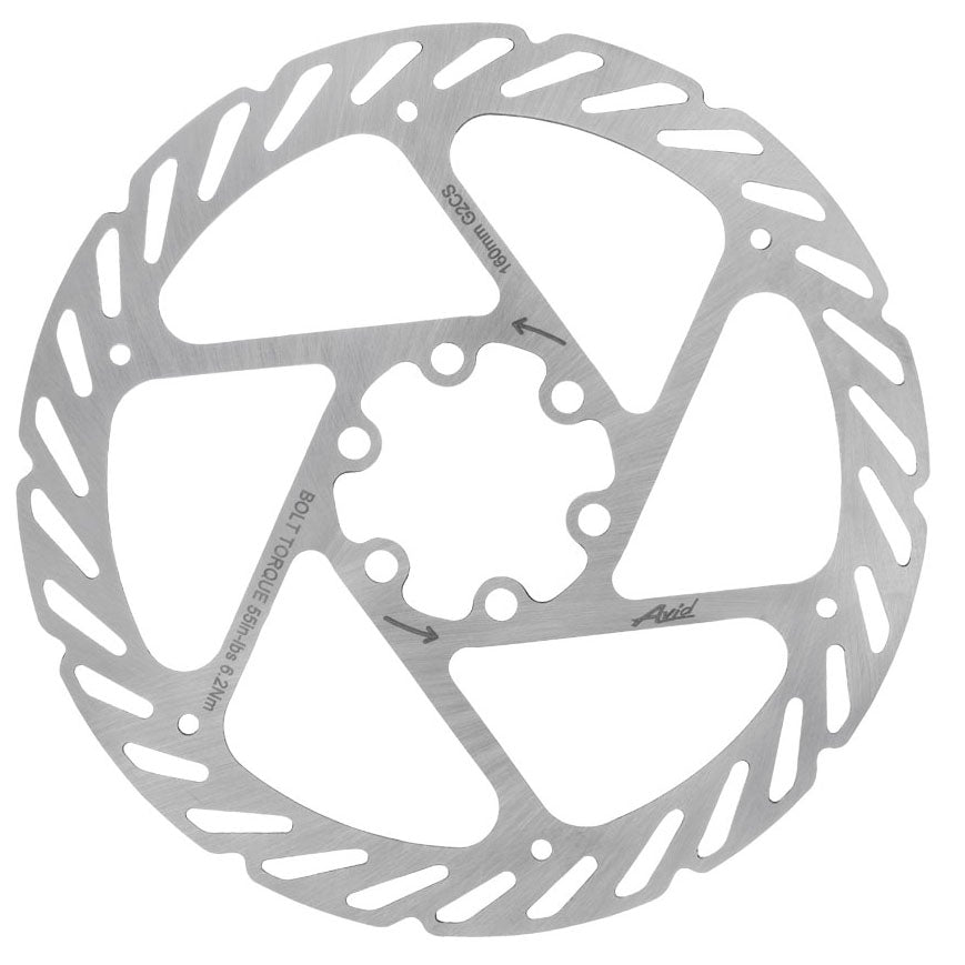 Avid G2 CleanSweep Disc Brake Rotor - 180mm 6-Bolt Silver