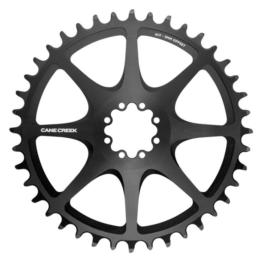 Cane Creek Direct Mount Chainring - 40t 8-Bolt Direct Mount 3mm Offset Black