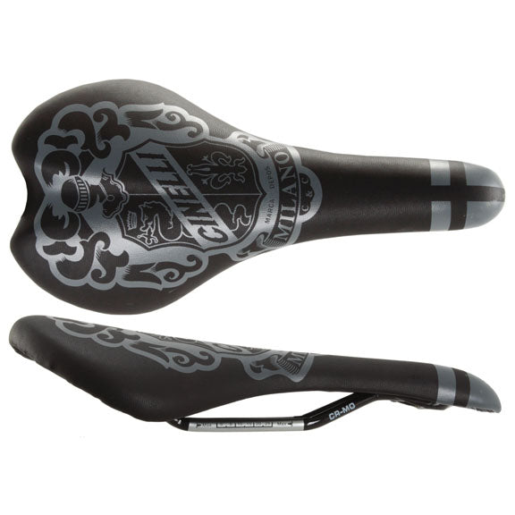 Cinelli Cavaliere Crest Saddle CrMo Rail - Black Knight