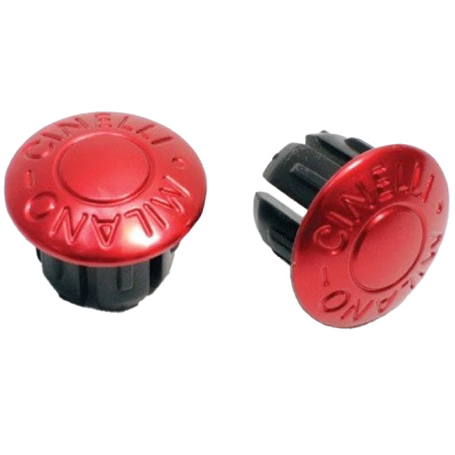 Cinelli Bar End Plugs Cinelli Milano Red Ano Pair