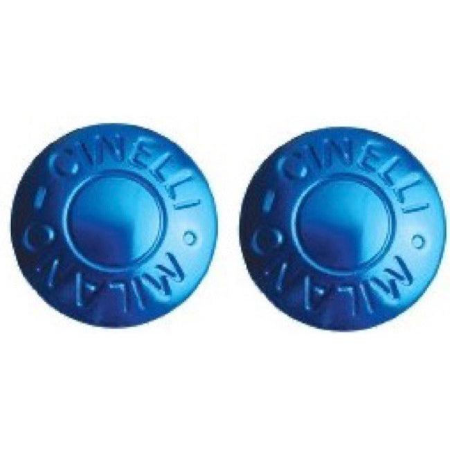 Cinelli Bar End Plugs Cinelli Milano Blue Ano Pair