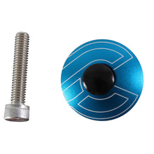 Cinelli Top Cap Kit Cinelli 1-1/8" Alloy Steerers Blue