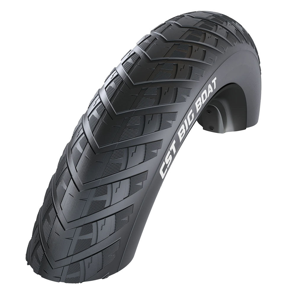 CST Big Boat Tire - 20 x 4 Clincher Wire Black Aramid Ebike