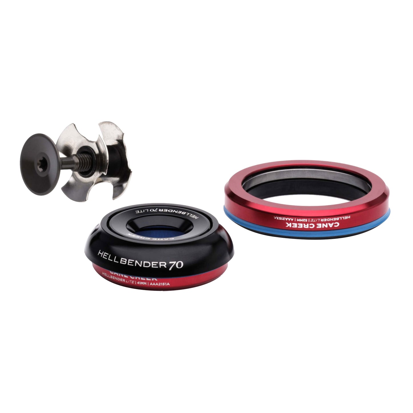 Cane Creek Hellbender 70 Lite Headset - IS42/28.6/H9|IS52/40 B Tapered Black