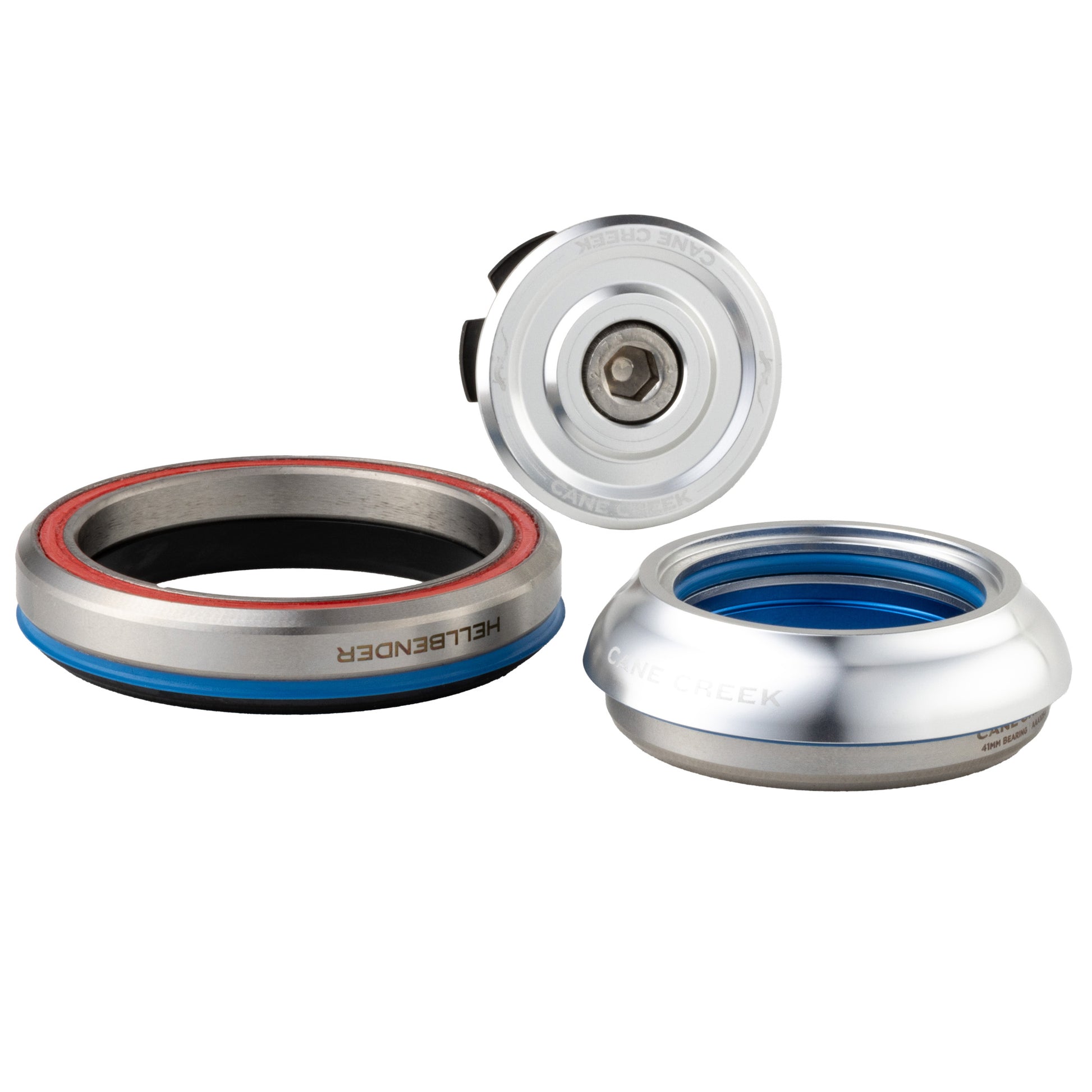 Cane Creek Hellbender 70 Headset - IS41/28.6/H9 Upper | IS52/40 Lower Tapered Silver