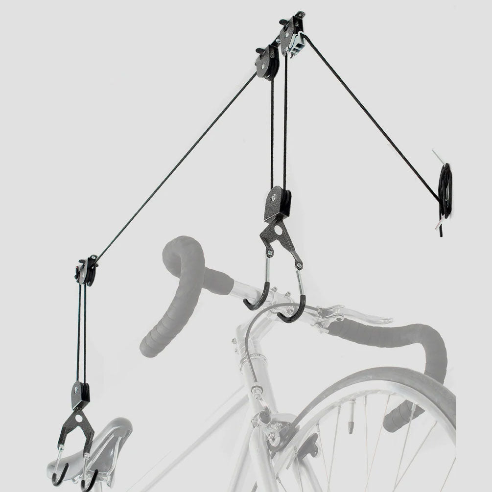 Delta Deluxe Ceiling Hoist Bike Storage Rack  -  1-Bike Utility Straps Included