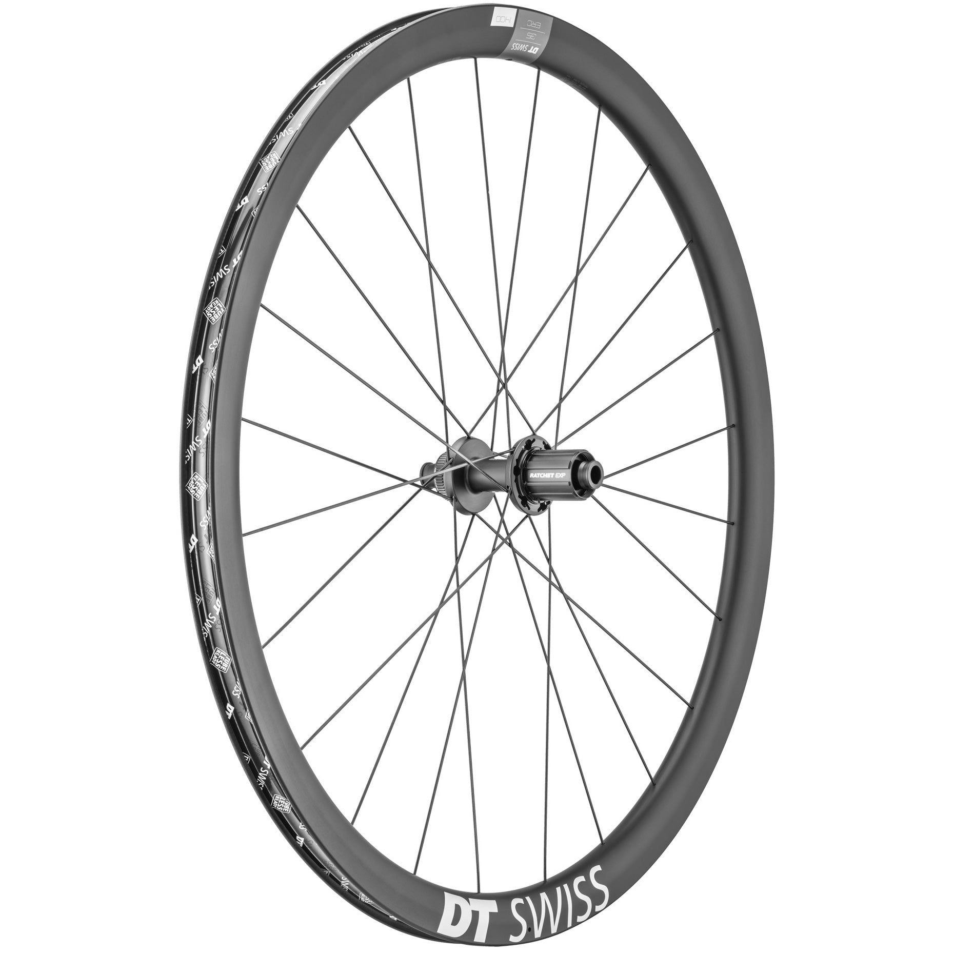 DT Swiss ERC 1400 DiCut 35 Rear Wheel - 700 12 x 142mm Center-Lock HG11 Road/XDR Ratchet EXP 36 BLK