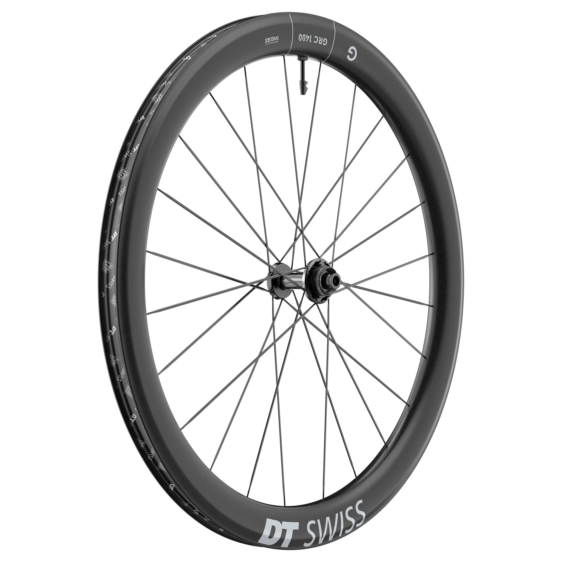 DT Swiss GRC 1400 DICUT 50 Front Wheel - 700c 12 x 100mm Center-Lock Black