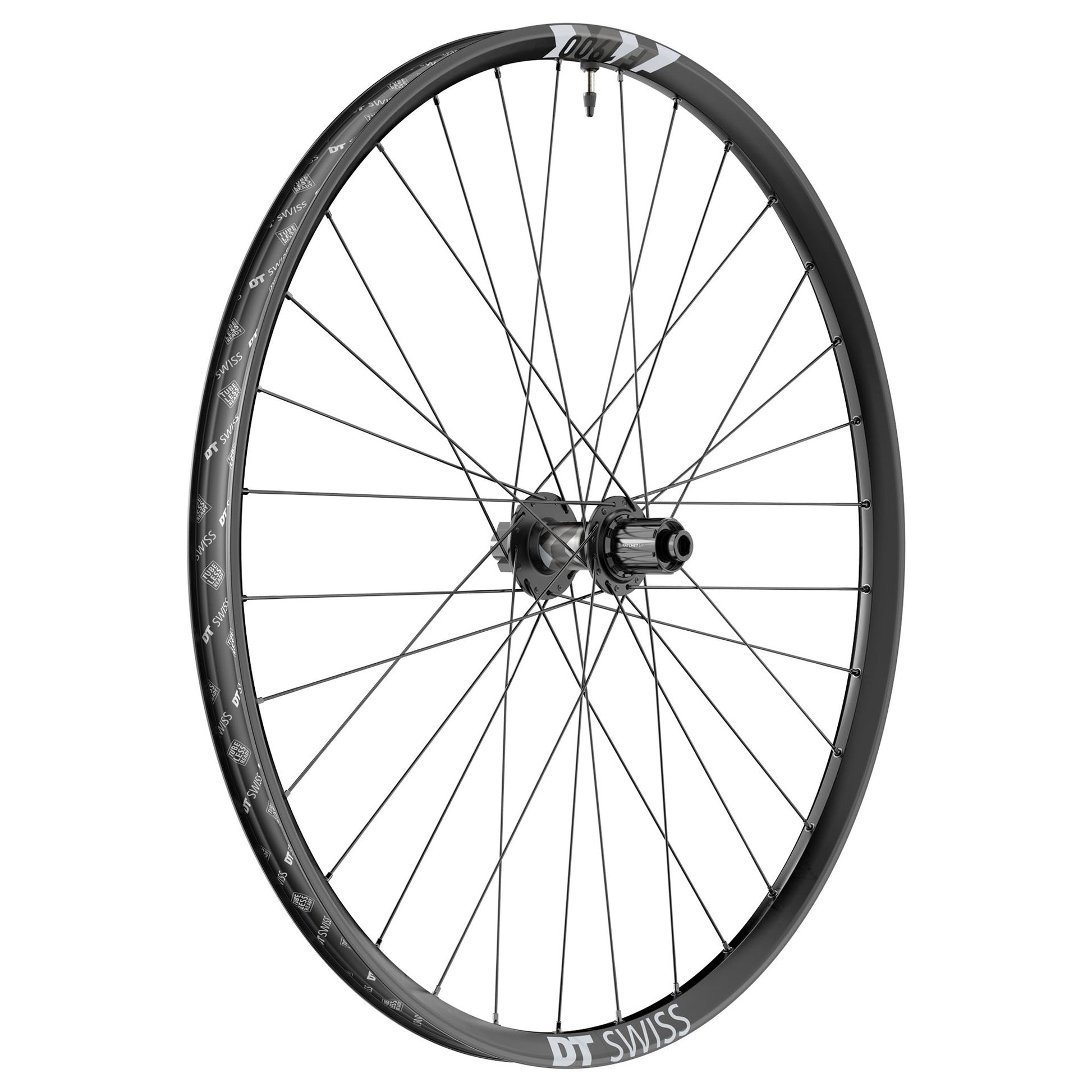 DT Swiss F 1900 Classic Rear Wheel - 29" 12 x 148mm 6-Bolt HG 11 MTN Ratchet LN 18 BLK