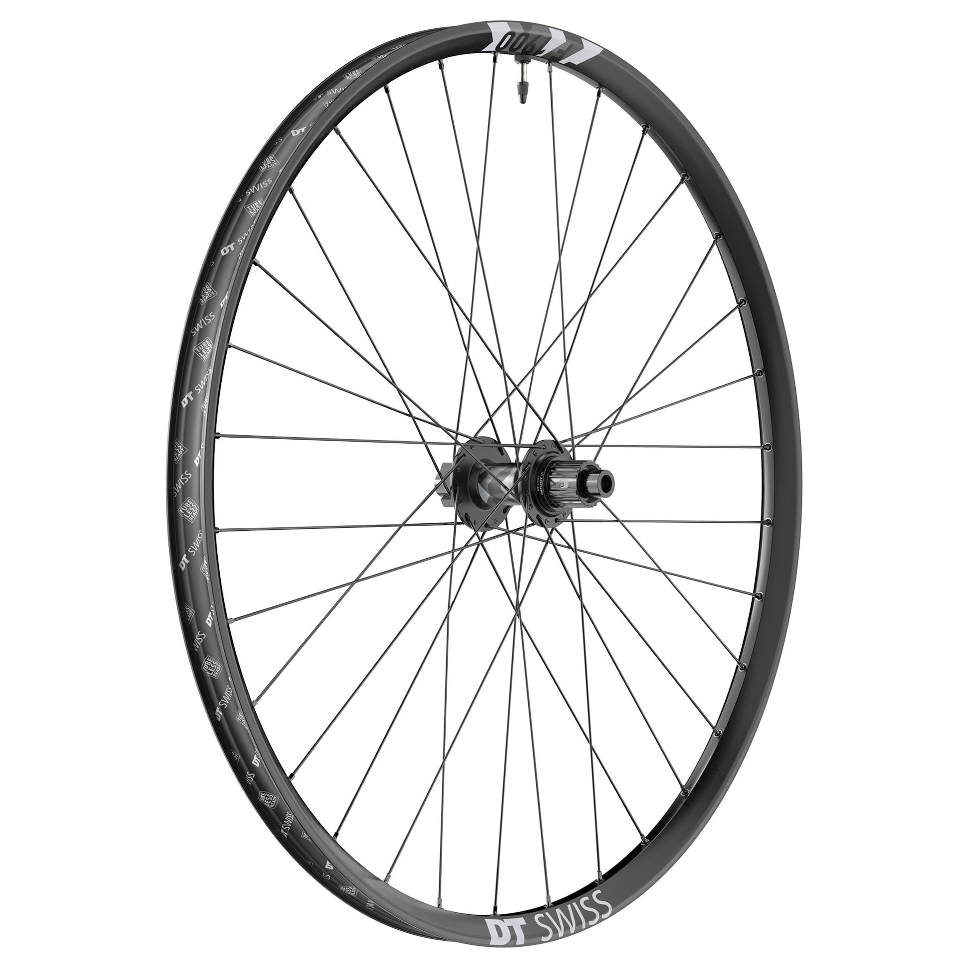 DT Swiss F 1900 Classic Rear Wheel - 27.5" 12 x 148mm 6-Bolt Micro Spline Ratchet LN 18 BLK