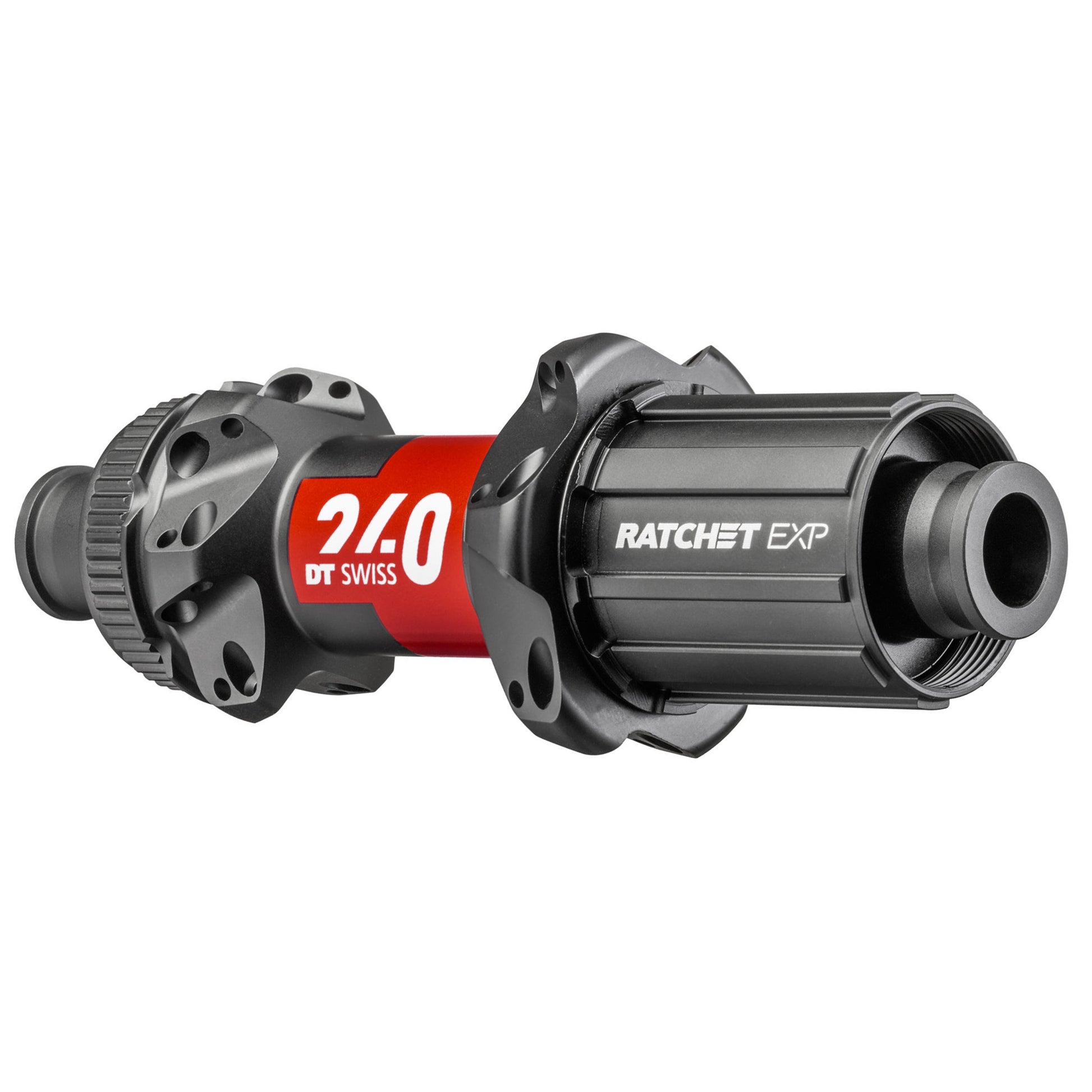 DT Swiss 240 EXP Rear Hub - 12 x 142mm Center-Lock HG 11 Road BLK/Red 24H 36pt Straight Pull