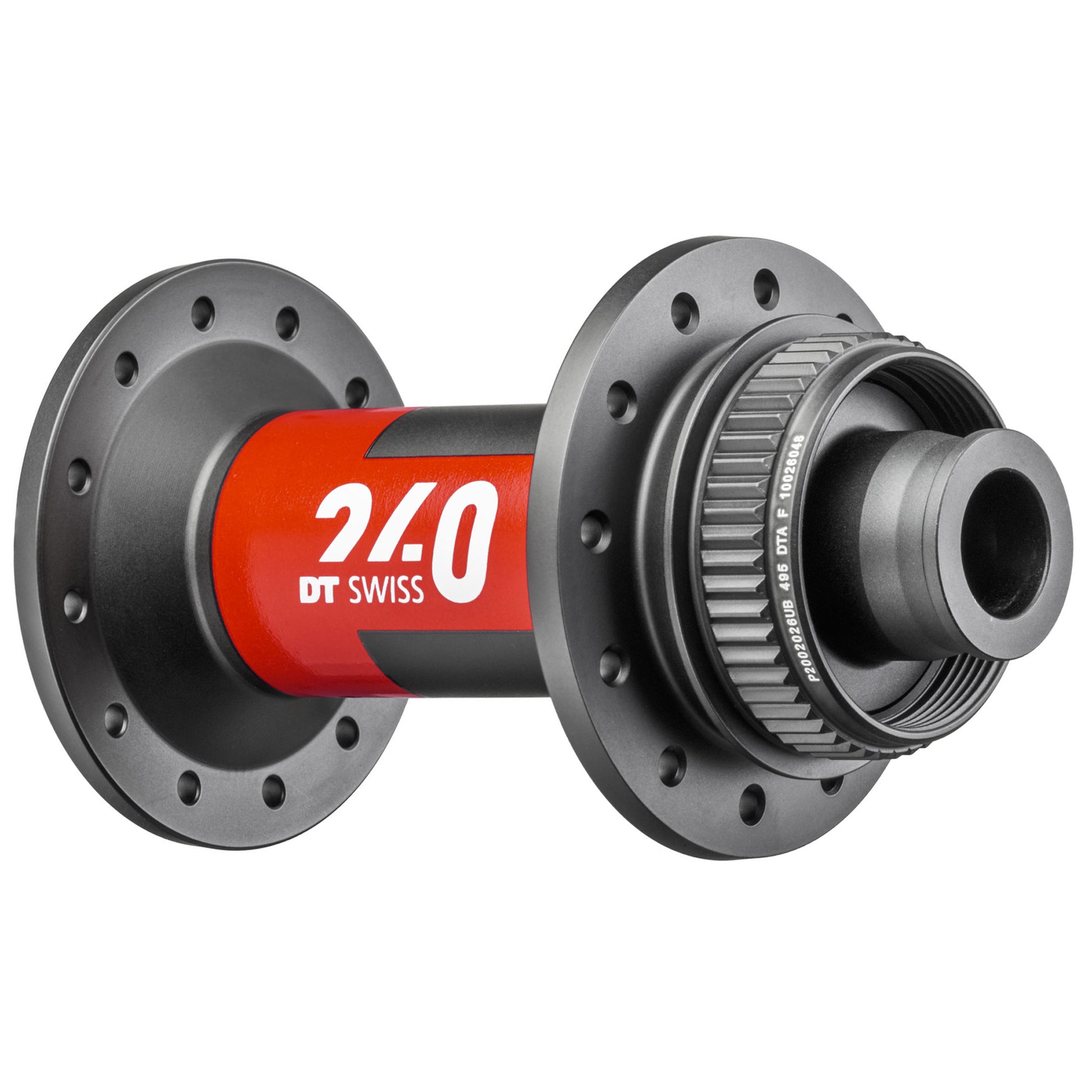 DT Swiss 240 Front Hub - 12 x 100mm Center-Lock Black/Red 24H