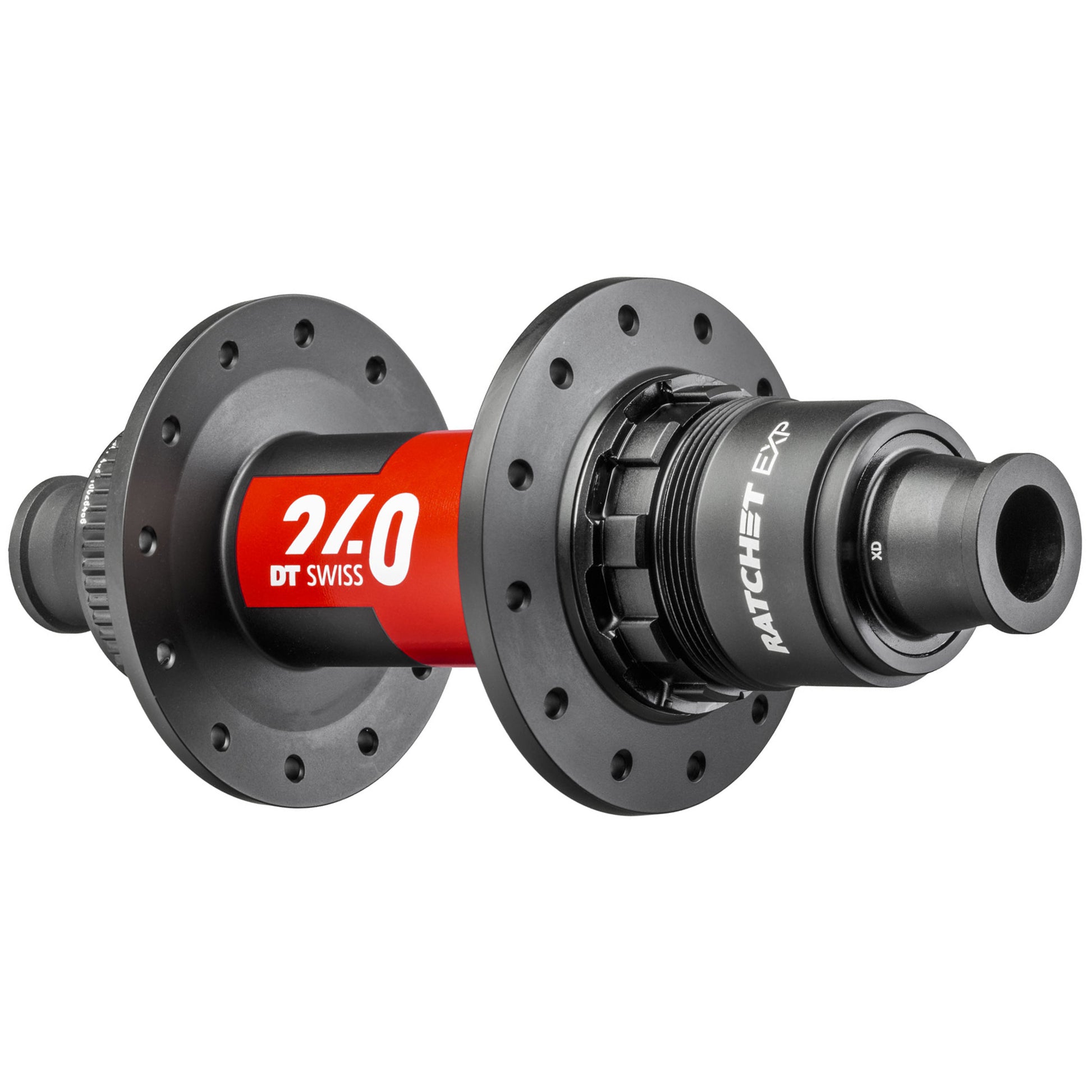 DT Swiss 240 EXP Rear Hub - 12 x 142mm Center-Lock XDR Black/Red 24H 36pt