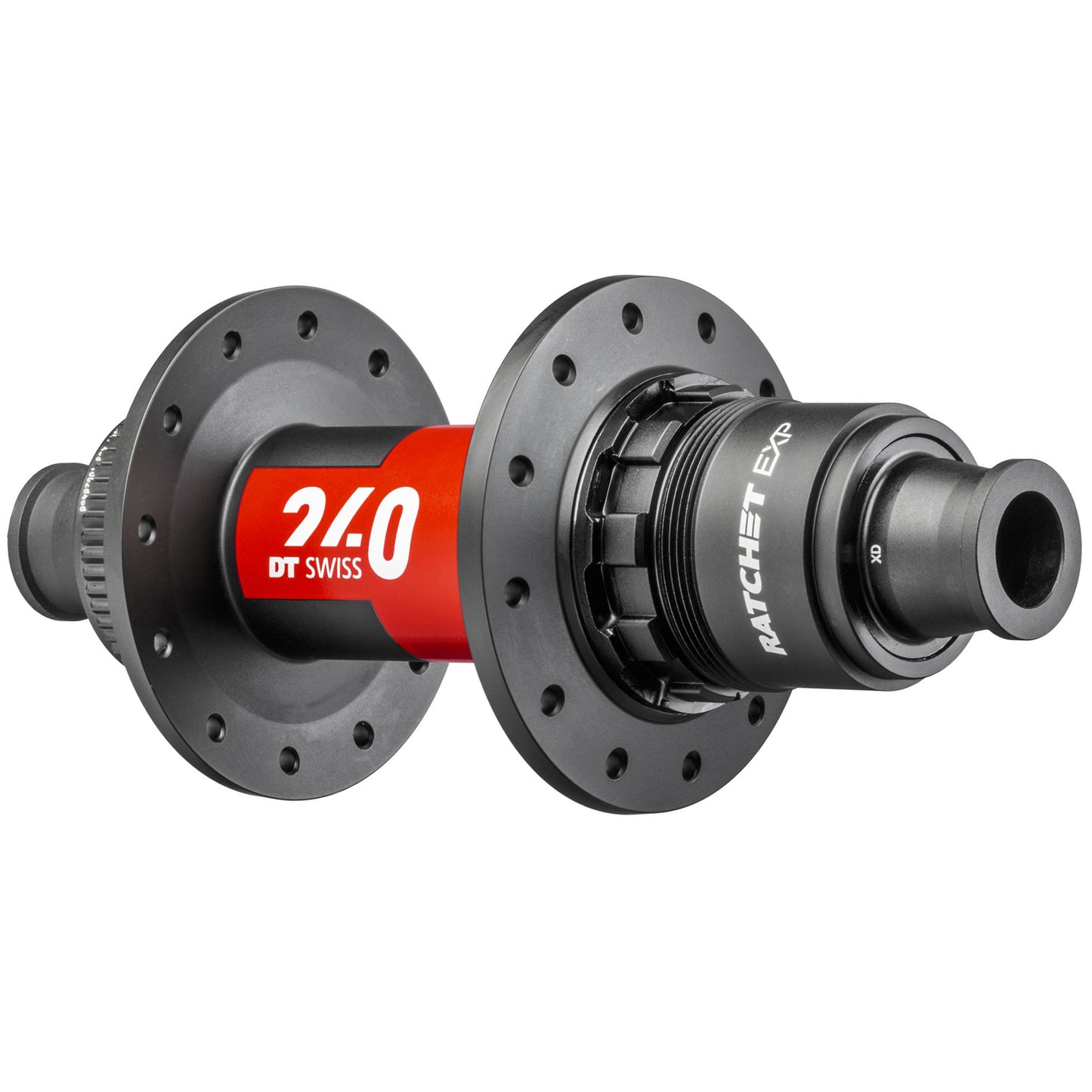 DT Swiss 240 EXP Rear Hub - 12 x 142mm Center-Lock XDR Black/Red 28H 36pt