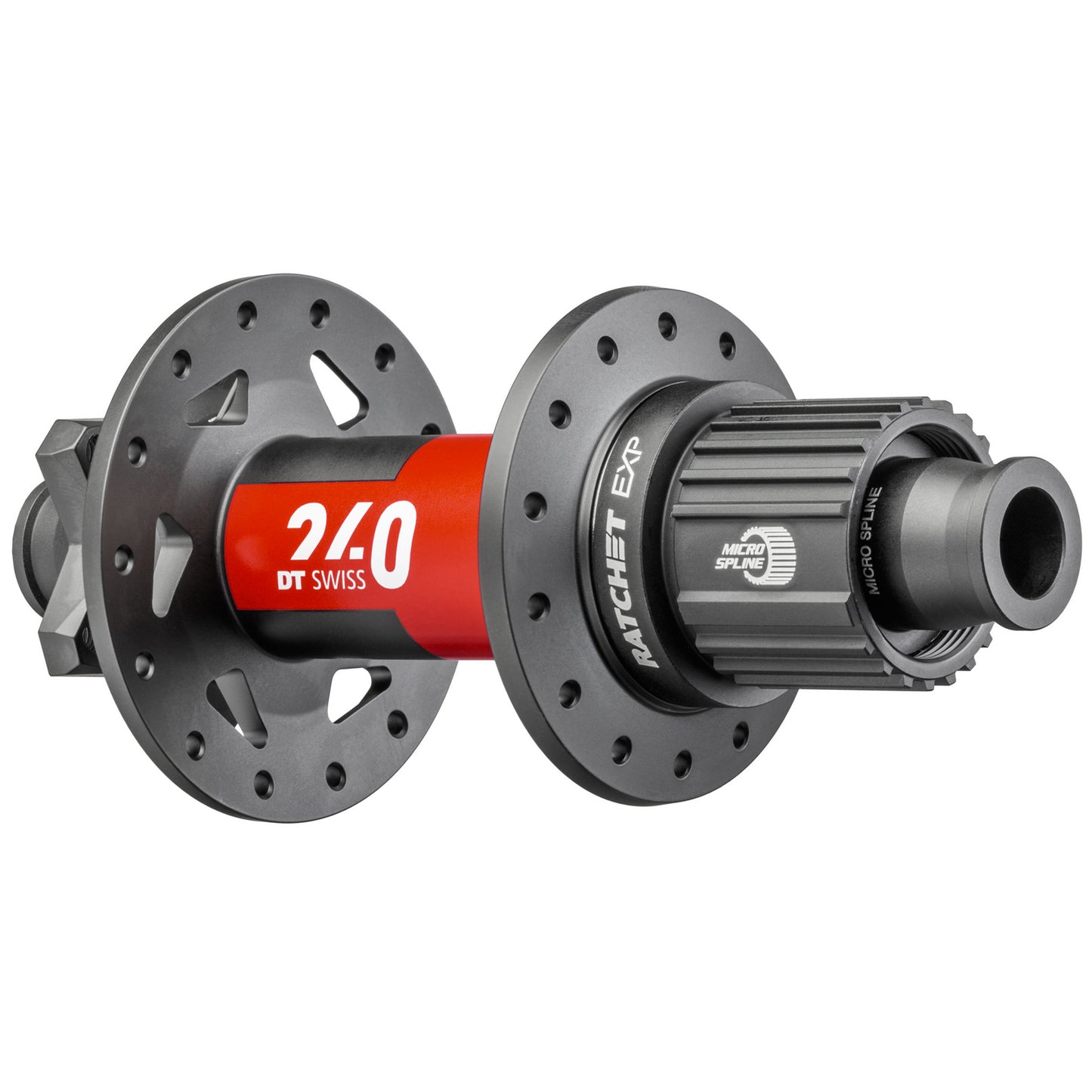DT Swiss 240 EXP Rear Hub - 12 x 148mm 6-Bolt Micro Spline BLK/Red 28H 54pt