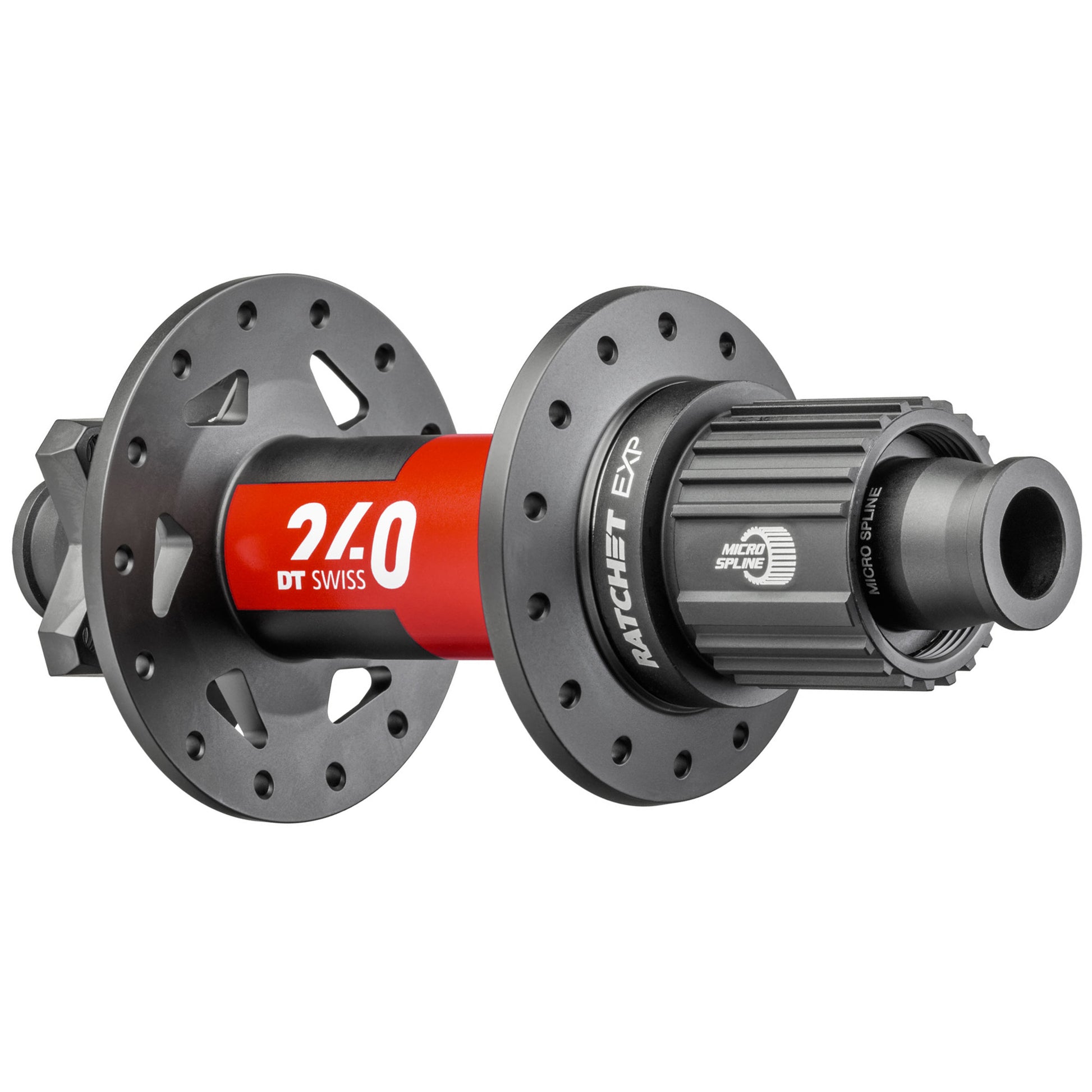 DT Swiss 240 EXP Rear Hub - 12 x 148mm 6-Bolt Micro Spline BLK/Red 28H 54pt