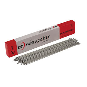 DT Swiss Competition Spoke: 2.0/1.8/2.0mm 296mm J-bend Silver Box of 100