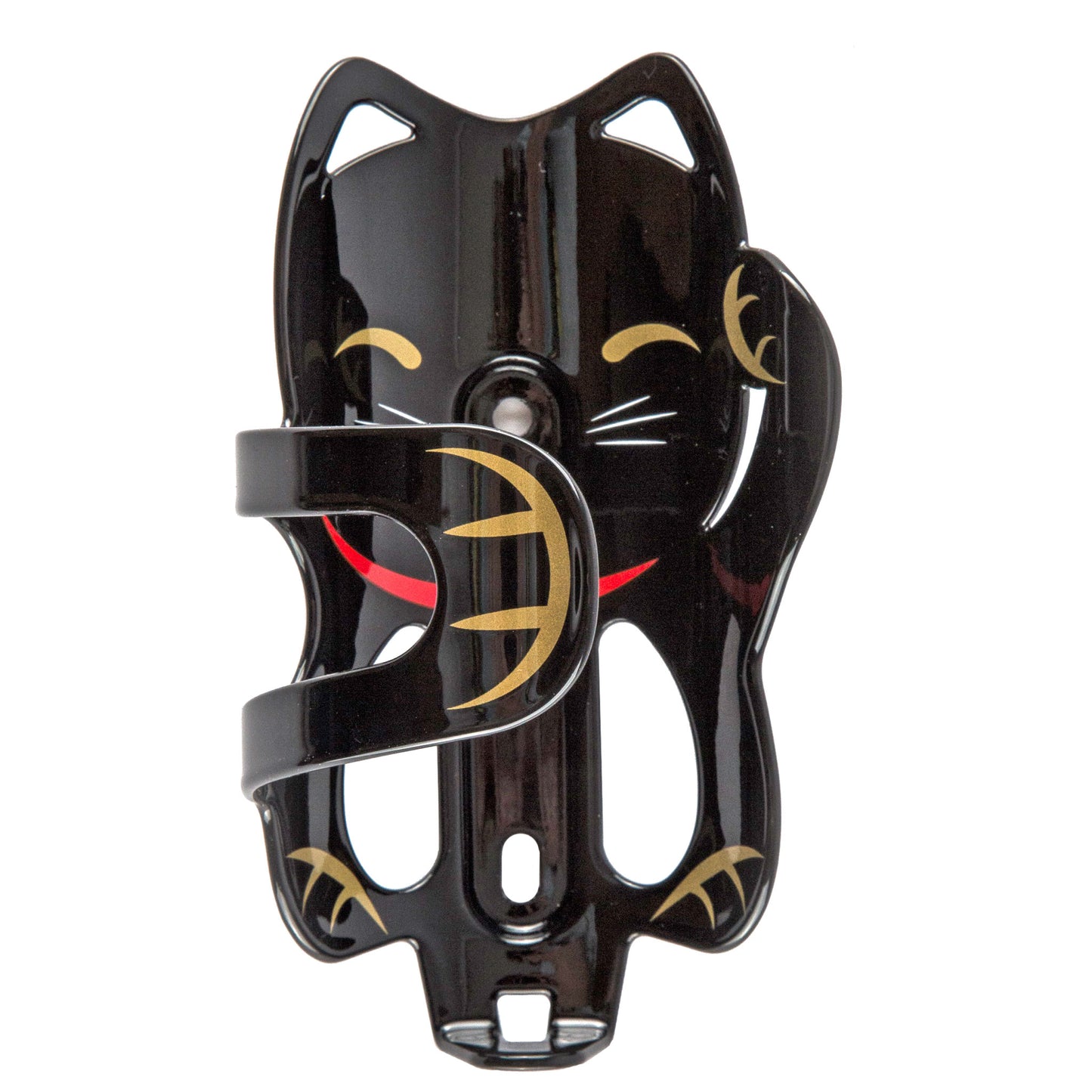 Portland Design Works Lucky Cat Water Bottle Cage: Black Cat
