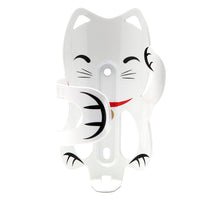 Portland Design Works Lucky Cat Water Bottle Cage: White Cat