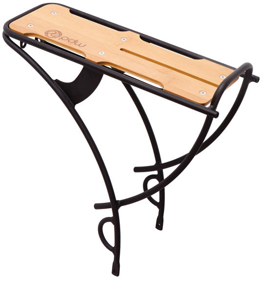 Portland Design Works Loading Dock Rear Rack: Alloy with Bamboo Deck
