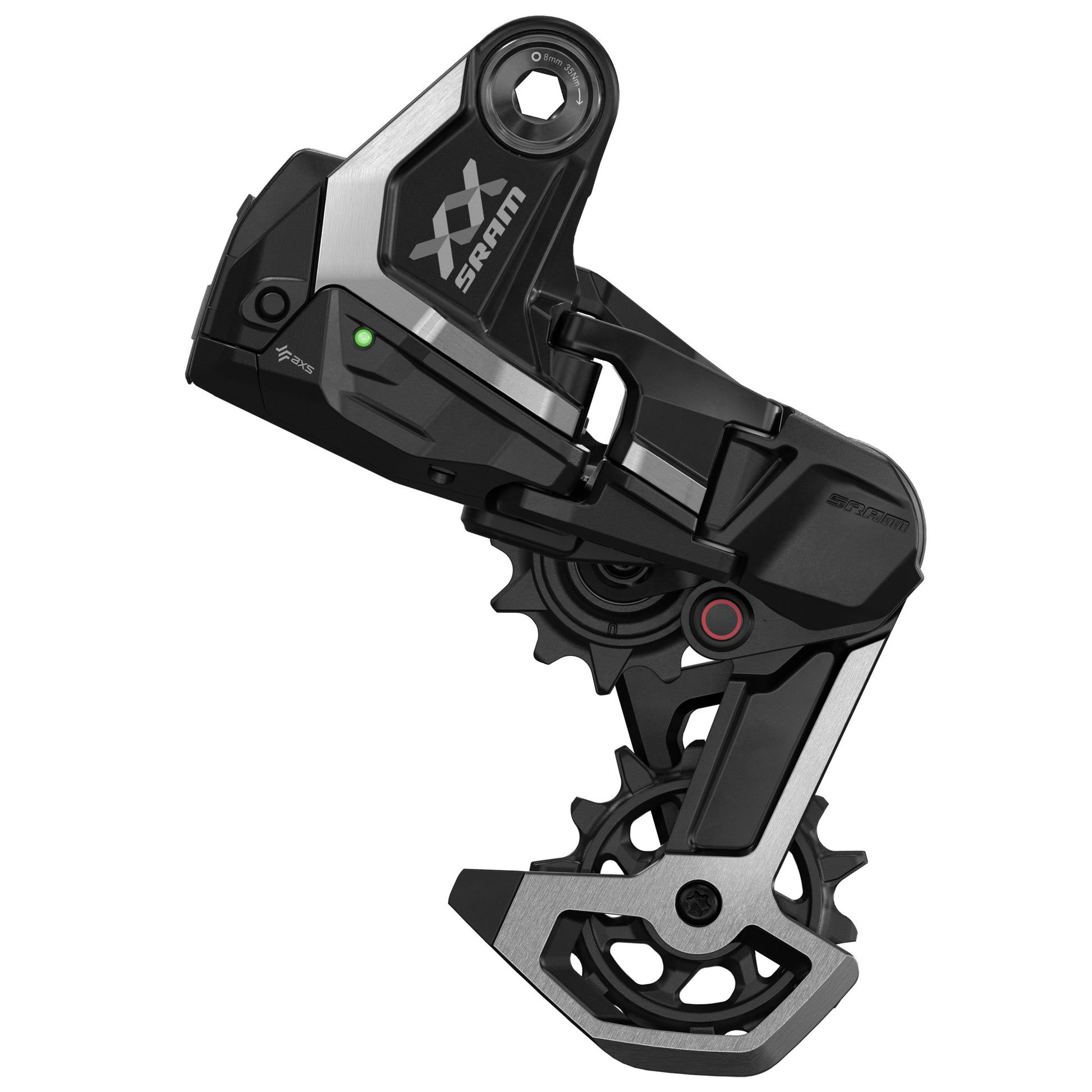 SRAM XX Downhill T-Type AXS Rear Derailleur - 7-Speed 24t Max Battery Not Included UDH Hangerless Aluminum Cage BLK/Silver