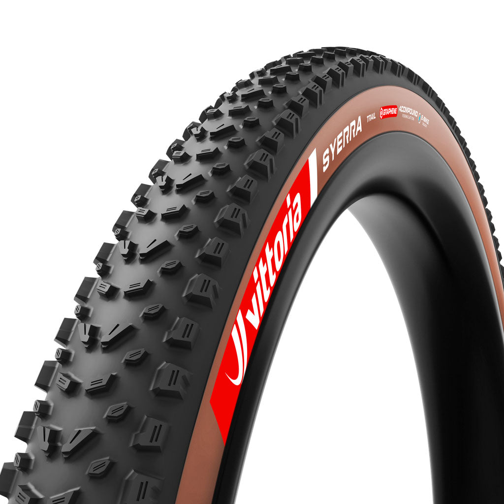 Vittoria Syerra Tire - 29 x 2.4 Tubeless Folding BLK/Brown 4C Trail TNT Graphene G2.0