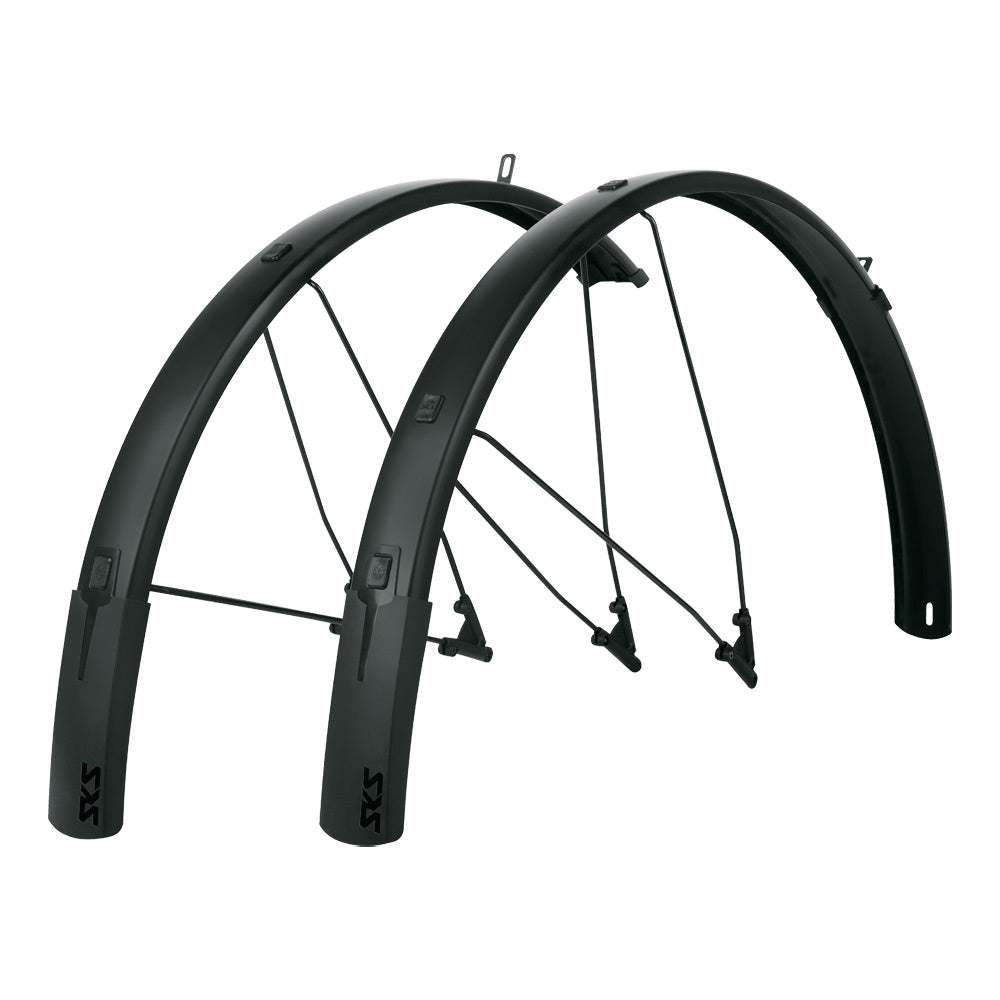 SKS B56 Bluemels Style Full Coverage Fender Set - 56mm 700 x 38-47 Matte BLK