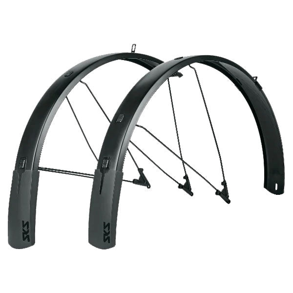 SKS B75 Bluemels Style Full Coverage Fender Set - 75mm 27.5/29/700 x 2.25-2.6" Matte BLK