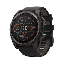 Garmin fenix 8 Smartwatch - 51mm Solar Sapphire Carbon Gray DLC Titanium BLK/Pebble Gray Silicone