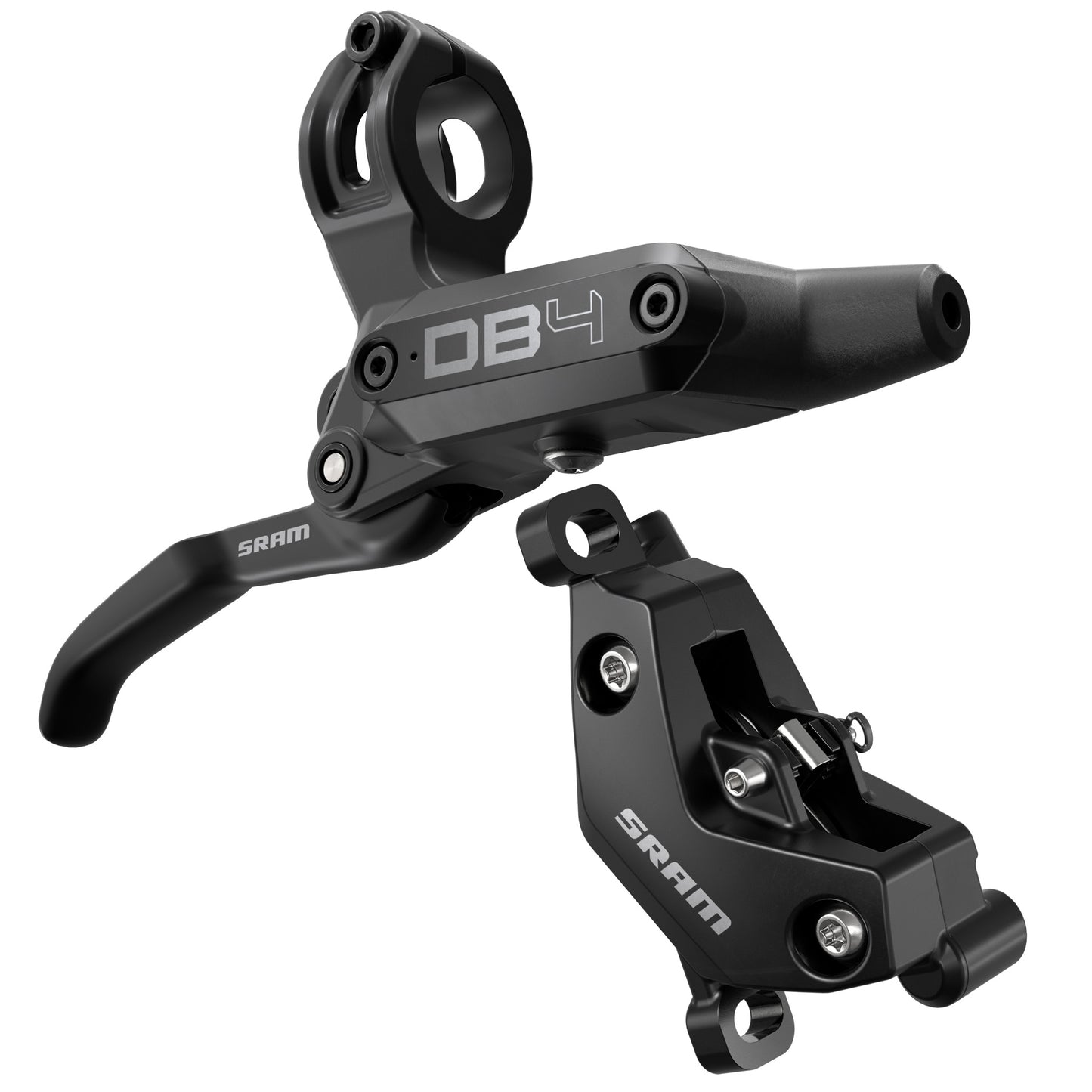 SRAM DB4 Disc Brake Lever - Left Front Rear 2000mm Hose Post Mount 4-Piston Aluminum Lever Diffusion BLK A1