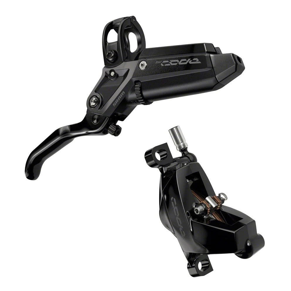 SRAM Code Silver Stealth Disc Brake Lever - Rear Post Mount 4-Piston Aluminum Lever SS Hardware BLK C1