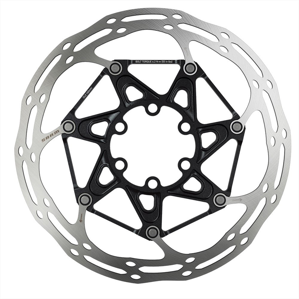 SRAM Centerline X Disc Brake Rotor - 160mm 6-Bolt Ti Bolts Silver/Black